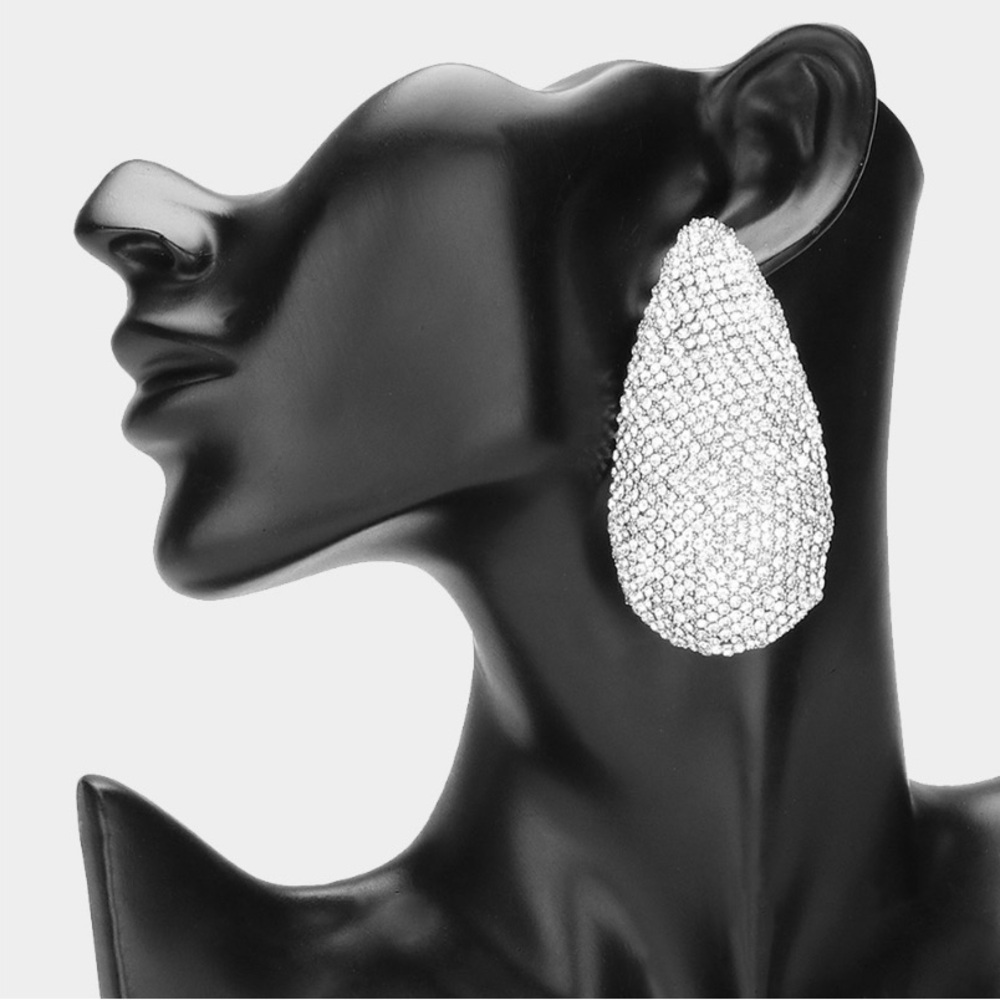 Elegant Silver Teardrop Earrings